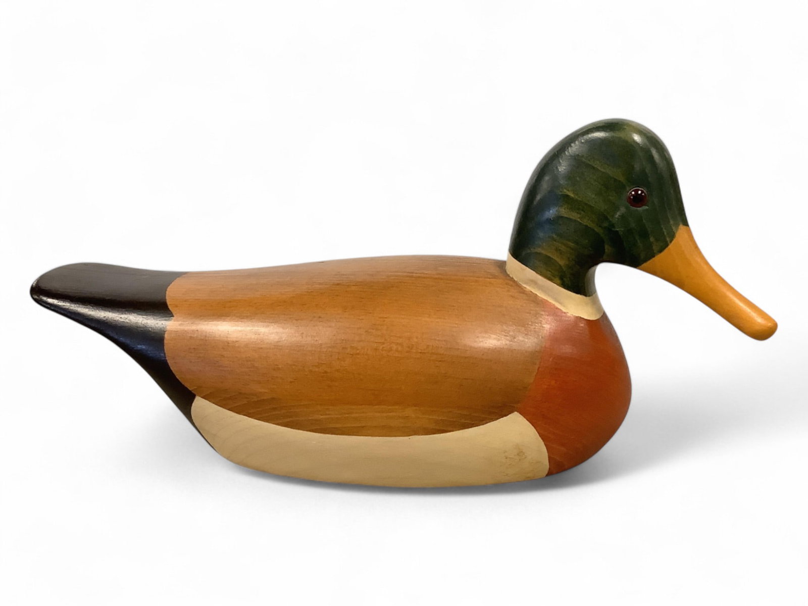 Vintage Jim Harkness Wooden Decoy Mallard Duck 6.25"T x 13"L: Vintage Jim Harkness Wooden Decoy Mallard Duck Vintage Jim Harkness Wooden Decoy Mallard Duck, signed 6.25"T x 13"L