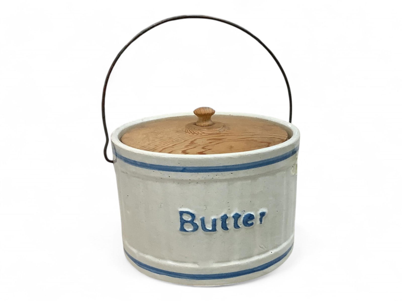 Vintage Butter Crock Pail With Lid (1 of 3)