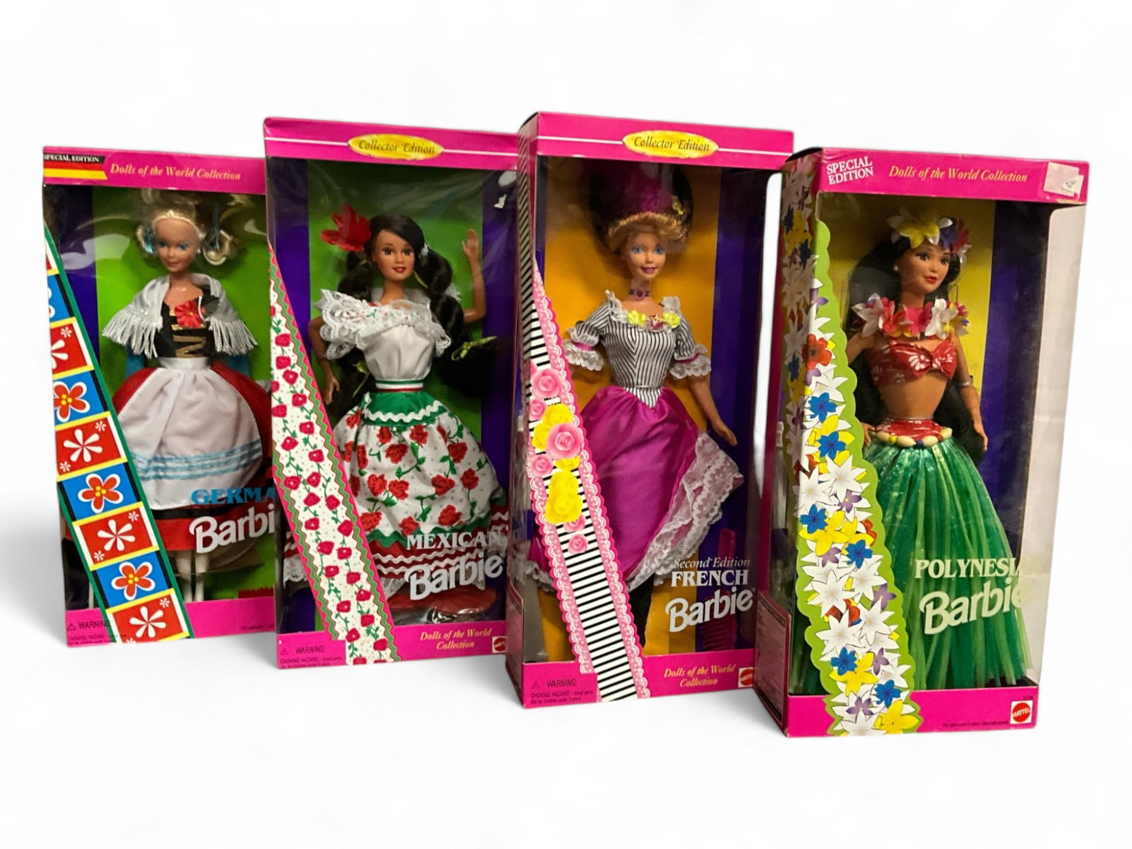 (4) DOTW Barbies: (4) DOTW Barbies 16499, 12700, 1449, 12698.