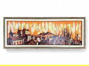 Painting of Village Roof Tops Measures 66" x 26"