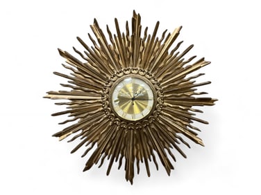 Syroco Sunburst Wall Clock 32 x 32 in. (81.3 x 81.3 cm.)