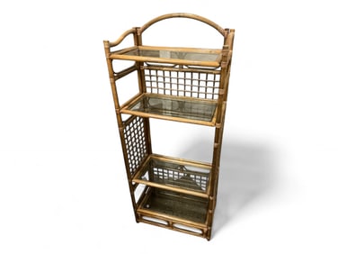 Bamboo Shelving Unit 74 1/2 x 30 x 17 in. (189.2 x 76.2 x 43.2 cm.)