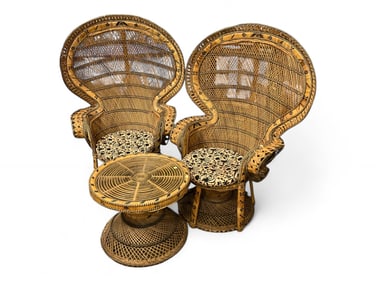 Three Piece MCM Woven Seating Group