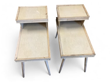 Pair of Mid Century Step End Tables