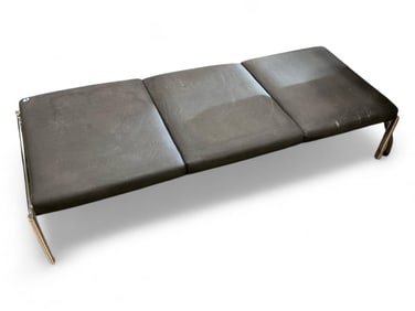 MCM Stendig (Danish) Chrome Bench 14 x 68 x 26 in. (35.6 x 172.7 x 66 cm.)