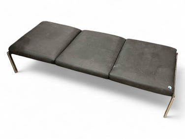 MCM Stendig (Danish) Chrome Bench 14 x 68 x 26 in. (35.6 x 172.7 x 66 cm.)