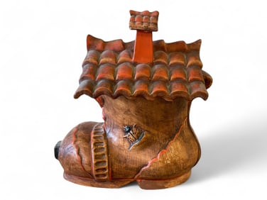 Vintage Old Lady that Lived in a Shoe Ceramic Cookie Jar 14.5"T x 11.5"W