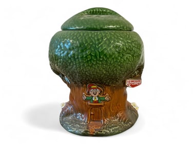 Keebler Elf Ceramic Tree House Cookie Jar, Numbered 10"H x 7.5"W