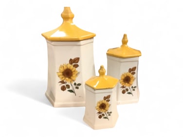 Mid Century Modern Canister Set (3pc set)