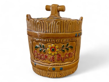 Vintage "Cookie Bucket" Ceramic Jar 9.5"T x 7"W