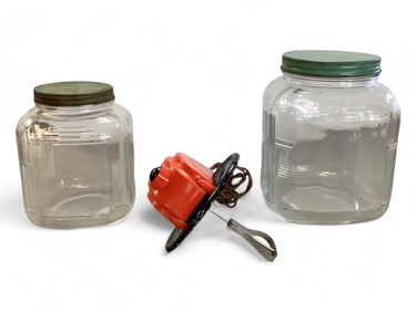 Vintage Jars and Electric Mixer