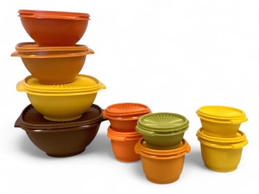(10) Vintage Tupperware Bowls Circa 1970s