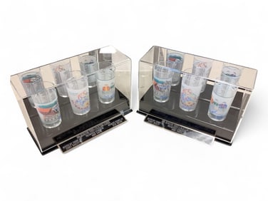 Two Identical Sets of 1993 Signature Series Collectors Glasses