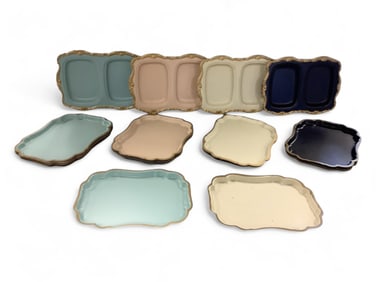 Variety of Vintage Metal Snack Trays