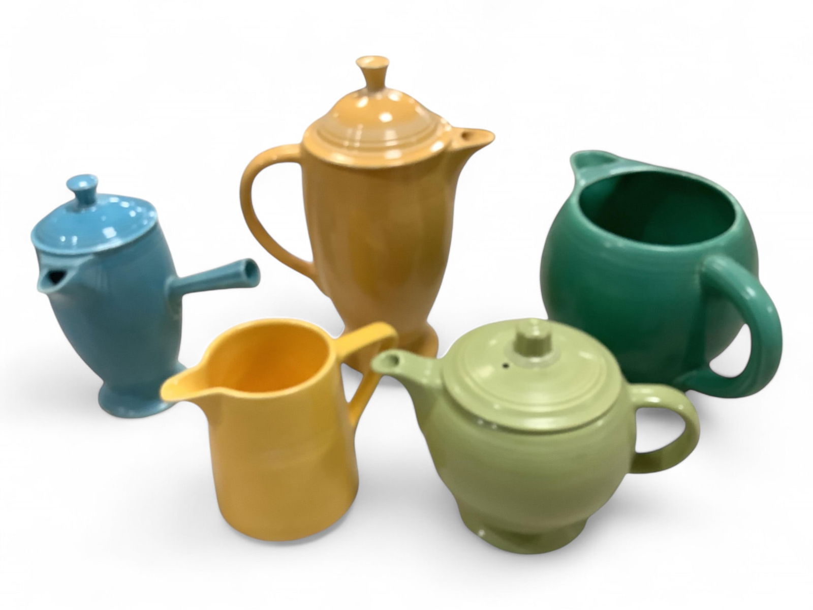 Misc Fiesta Pitchers 5" to 10.5": Misc Fiesta Pitchers5" to 10.5"