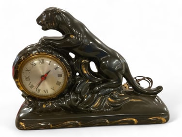 Black Panther Ceramic Clock # 2200