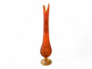 Amberina 16" Swung Glass Vase 16.5" tall