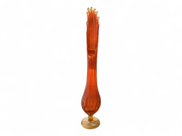 Amberina 18" Swung Glass Vase