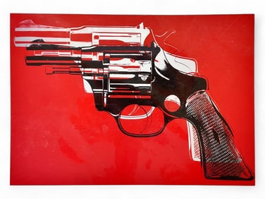 Andy Warhol Print of Revolver Measures 14" x 11".