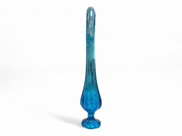 Vintage L E Smith Glass 6 Petal Swung Vase