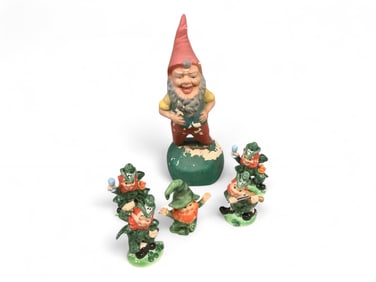 Lefton Leprechaun and U.S.A. 12" Gnome 12" Gnome