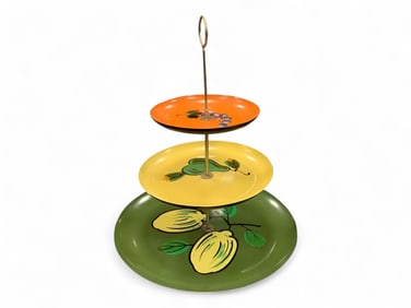 MCM 3 Tier Laquerware Tidbit Tray 14" tall