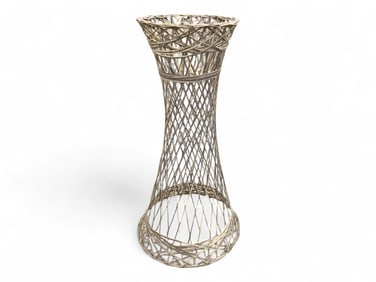 Spun Aluminum Standing Planter 11.5" top diameter; 31" tall