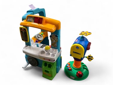 Fisher-Price Laugh Learn Servin' Up Fun Food Truck & Little Tikes Busy Bee Mailbox Pretend Play