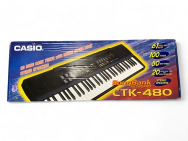 Casio CTK-480 SongBank Keyboard w/ Emerson Keyboard Stand