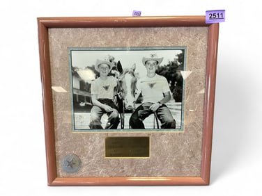 Walt Disney World "Dave Stollery as Marty" & "Tim Considine as Spin" Original Autographs 14 1/4 x 14