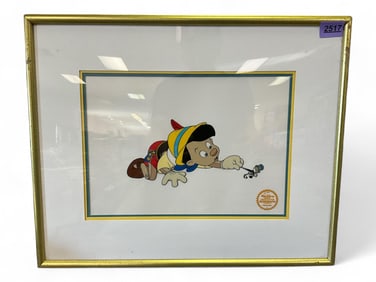 Walt Disney "Pinocchio" LE Serigraph Cel w/ COA 17 1/4 x 21 1/2 in. (43.8 x 54.6 cm.)