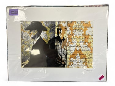 Country Singer Cowboy Man "Lyle Lovett" w/ 8-Foot Brim Lyrics LE 2/150 Litho