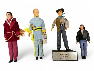 (4) Action Figures including John Wayne Radio
