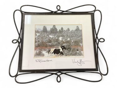Signed "Wild Snow Horse" Framed Print