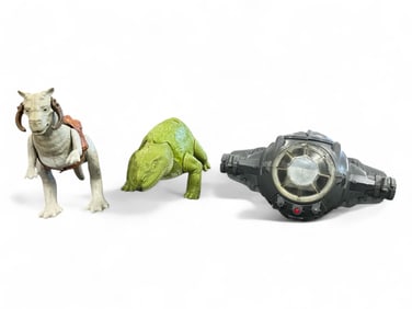 (3) VTG Star Wars Imperial Tie Fighter, with Patrol Dewback and Tauntaun Figures