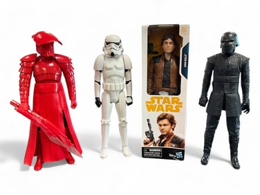 (4) Star Wars Action Figures by Hasbro 11 1/2 in. (29.2 cm.)