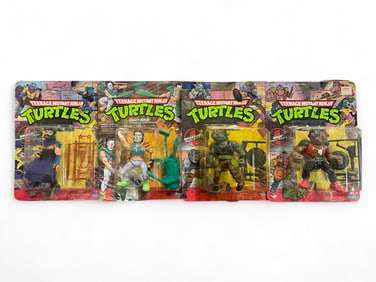 (4) VTG Teenage Mutant Ninja Turtles Action Figures by Playmates