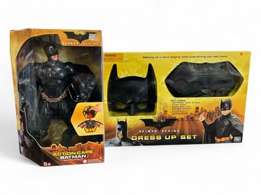 (2) Batman Begins Dress Up Set & Action Cape Batman Figure