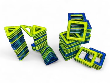 Magformers Magnetic Building Tiles - Triangles & Squares Educational Toy