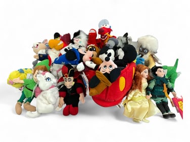 (21) Disney Store Mini Bean Bags w/ 70th Anniversary Mickey Set