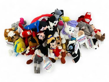 (22) Disney Store Mini Bean Bags w/ 70th Anniversary Mickey Set