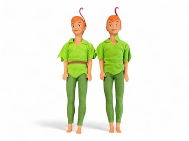 (2) 1968 Peter Pan Action Figures