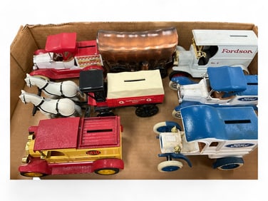 (7) ERTL Die-Cast Coin Bank Vehicles