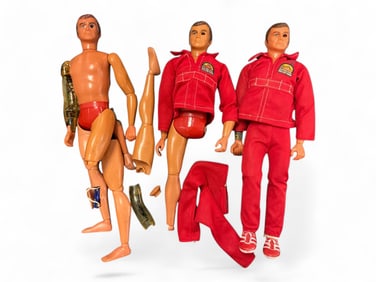 (3) 1970s "The Six Million Dollar Man" Action Figures