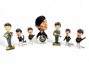 (7) VTG Pop Culture Music Figures including The Beatles & Dave Clark