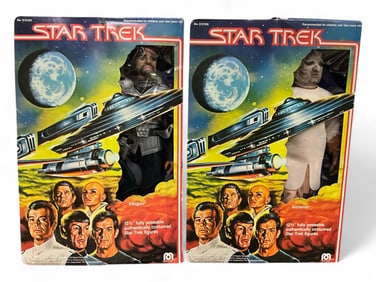 (2) 1979 Star Trek 12.5" Fully Poseable Authentically Costumed Action Figures by Mego - Arcturian