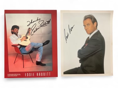 Corbin Bernsen & Eddie Rabbitt 8" x 10" Signed Photographs