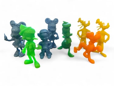 (8) Walt Disney 6" Plastic Figures by Marx