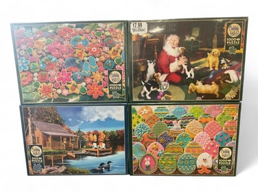 (4) Cobble Hill Jigsaw Puzzles, Factory Sealed