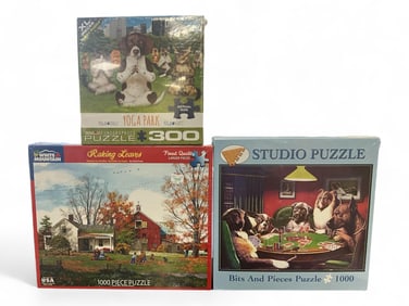 (3) Jigsaw Puzzles, Factory Sealed